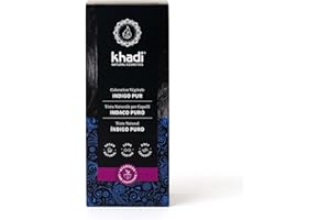 khadi INDACO PURO Tinta naturale per capelli - Tinta per capelli per un intenso risultato blu-nero - 100% naturale e vegana - 100 g