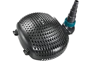 Aquaforte Pompe de BassinFiltre Ec-8000 8 m³H, Hauteur de Refoulement 4m, 50Watt, Noir | Convient pour l'eau Douce et l'eau Salée | Convient pour les Cours D'eau, les Cascades, les Filtres, etc.