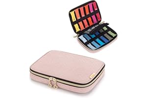 Teamoy 12 Stück Uhrenarmband Aufbewahrung, Ersatzarmbänder Hülle, Smartwatch Band Tragetasche Organizer Kompatibel mit Apple/Samsung/Amazfit/Garmin Smart Sportuhr Uhrenarmband, Rosa