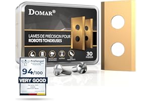 Domar - Lames de tondeuses-robots longue durée, vis incluses I Lames améliorées compatibles avec les robot tondeuse Worx Landroid, Landxcape et Einhell I 30 lames de rechange