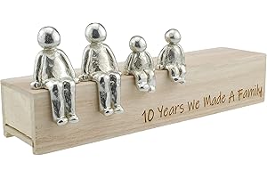 Pirantin Idea de 10º aniversario – 10 años hicimos una familia 100% lata – Elige tu combinación familiar (2 niños)