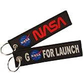 Nasa Go For Launch &Ccedil;ift Taraflı Motorcu Anahtarlığı sırt &Ccedil;antası Fermuar Aksesuarı 2 Li Paket