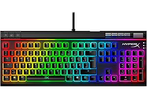 ‎HYPERX HyperX Alloy Elite 2 – Mechanische Gaming-Tastatur, Software-gesteuerte Beleuchtung und Makroanpassung, ABS Pudding Keycaps, Mediensteuerung, RGB Hintergrundbeleuchtung. Linear Switch, HyperX Red