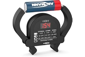 ANSMANN 4000001 Analogue Battery Tester [Pack Of 1] Pocket-Sized Battery Health Check for AA, AAA, C, D, 9V Blocks and Coin Cells - Clear Display of Good, Low or Replace Battery Health
