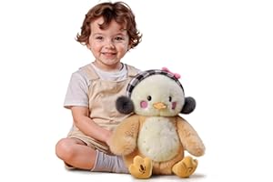 TUMAMA KIDS Parlando cantante Hug pulcino giocattolo per bambini, giocattolo di peluche interattivo con 6 canzoni e ali mobili, ripetere Hug me, bacio me giocattolo parlare ripetitivo da 3 4 5