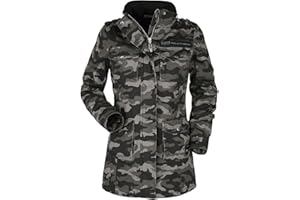 Black Premium by EMP Damen camouflage Winterjacke mit Teddyfutter