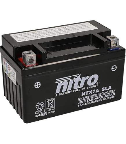 NTX7L SLA / YTX7L-BS GEL Nitro GEL - VRLA factory activated motoraccu 12V 6Ah(C10) / 7Ah(C20