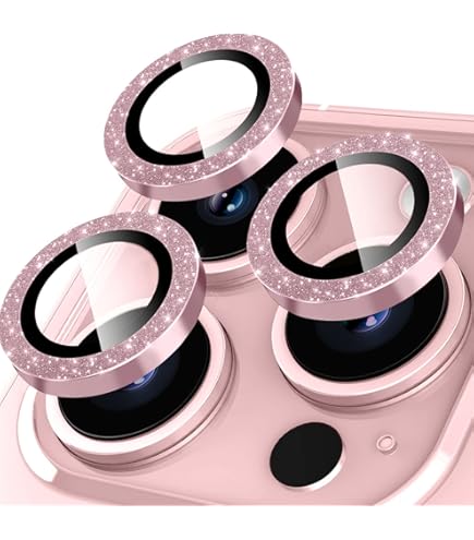 Pellicola Protettiva Fotocamera IPhone 16/16 Plus - Vetro Temperato 9H, Design Bling Glitter, Colorato - Foto 3