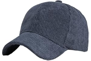 GIBZ Gorra de Béisbol Vintage Unisex, Sombrero de Sol de Pana Ajustable con Visera Curva, para Deportes al Aire Libre