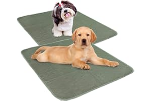 Millie Mats 2 Pack Washable Puppy Dog Pads Aid Incontinence, Senior, Sick Dogs, got new Puppy to train, Small Animals. Guinea Pig, Crate Liner. Picnic, Reusable to Protect Floors, Bed, Car 80 x 90cm
