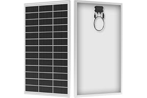WERCHTAY Panneau solaire monocristallin 12V 200W, module solaire avec cadre en aluminium haute efficacité, technologie SMBB, module photovoltaïque pour batteries, bateaux, mobil-homes, abris de jardin, maisons
