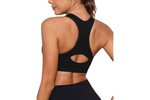 Sykooria Sujetadores Deportivos Mujer Sujetador Deportivo con Espalda de Nadador Top Deportivos Mujer Acolchados Top Corto de Gimnasio de Impacto Medio para Fitness