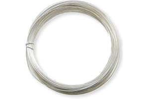 THE BEAD SHOP Tarnish Resistant Craft Wire Silver Plated 0.5mm (24 Gauge) x 15m - Soft Copper Wire for Jewellery Making, Modeling, Wrapping, Sculpture & Creative Work