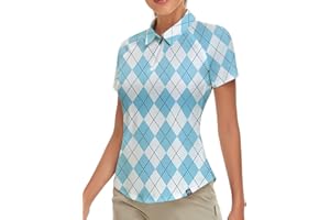 Soneven Polo Femme Manches Courtes/sans Manches avec 1/4 Zipper d'été T Shirt Sport Femme Blanc Golf Tennis Tops Sport Shirt