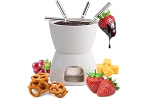 Joeji's Kitchen Fondue Chocolate Candle z kołkiem Świeca i widelcami Mini Fondue Czekolada Świeca Podgrzewana pa