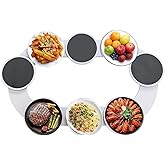 Culnflun Plateau Tournant Rotatif à 360°, Plateau de Service Rotatif pour Table à Manger Rectangulaire Plateau tournant salle