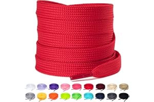 Olukssck - 2 Pares de Cordones Planos, Cordones duraderos de Repuesto de 10 mm de Calidad para Zapatos de Deporte, Zapatos de Ciudad