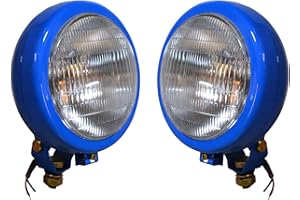 Bajato Light Blue Plough Lamp Assembly Set Suitable for Tractor with Bulb 12v