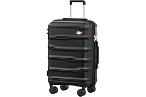 MGOB Carry On Suitcase, Hard Shell Trolley Travel Suitcases with Spinner Wheels, Lightweight Luggage 55x40x20CM, TSA Approved, Cabin Suitcase Polypropylene(PP), 20 Inch