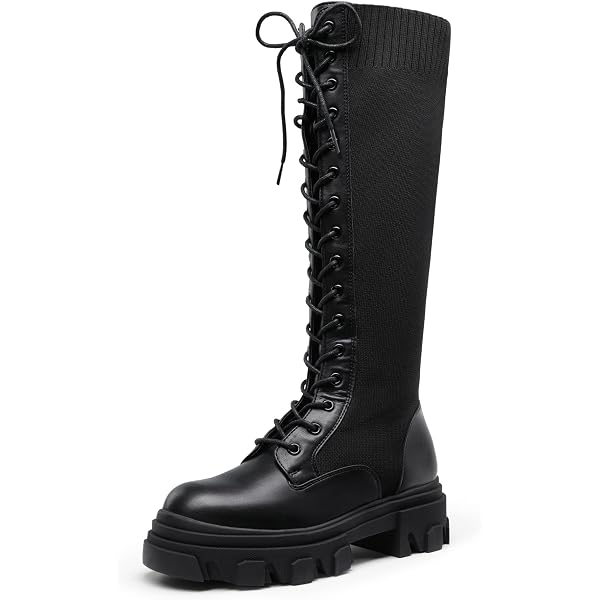 Stivali Donna Nero Altezza Biker Tinta Unita Arricciato Al Polpaccio Morbido Con Fibbia Gomma Antiscivolo Glam Moda