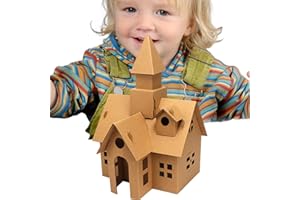 Virtcooy Cardboard House – Strong Cardboard – Paper Toys Crisp KT Board Cultivate Patience, Imagination and Concentration Décor for Children's Room