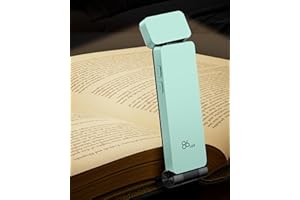 86lux Luce per Lettura Libri a Letto, luce libro lettura notturna Ricaricabile LED Ultra Leggera con, 3 Colori ambra & Luminosità Regolabile, Flessibile per bambini e amanti dei libri, Azzurro