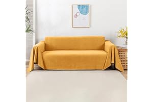 VanderHOME Imperméable Housse de canapé Extensible Serviette de canapéAnti-poussière Canapé Couverture Lavable Protège Canapé Canapé Serviette pour Domestiques Animaux Enfants 180 * 230cm-Jaune