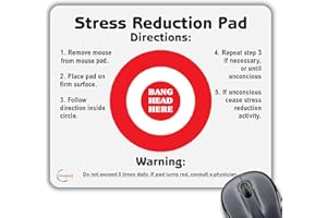 Coralgraph Inc CP110 Very Funny Stress Reduction Pad Directions Novelty Gift Printed PC Laptop Computer Mouse Mat Pad