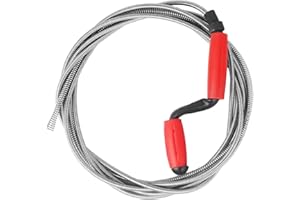 BUCOMTU Rohrreinigungsspirale 5m x 6mm Abflussreiniger Spirale, Flexible Abflussspirale Rohrreiniger für Küche Bad Dusche Waschbecken, Hartnäckige Verstopfungen Entfernen