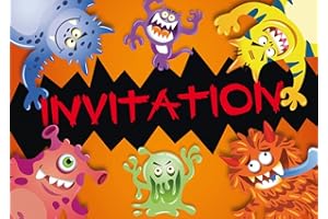 Edition Colibri 10969 FR Lot de 10 Cartes d‘Invitation Halloween Monstres TERRIBLES en Français pour Un Anniversaire d‘Enfant ou pour Une Partie
