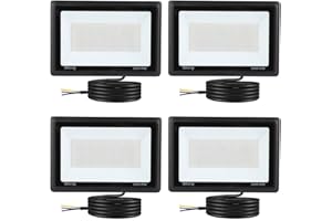 ‎BLIVRIG Blivrig 4PCS 200W LED Strahler Außen Kalt Weiß 6000K 20000LM, 288 LED Scheinwerfer Aussen, IP66 Wasserdicht Fluter, Gärten Außenstrahler, für Hof, Garage, Lager