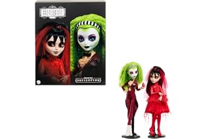 Monster High Skullector Beetlejuice Beetlejuice-docka i 2-pack, Betelgeuse och Lydia Deetz-samlarset med tillbehör och utstäl