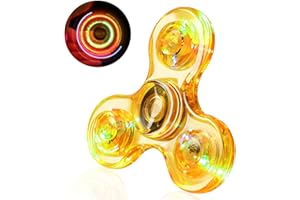 SCIONE Fidget Giocattoli Luminoso Fidget Spinner per Bambini LED Cristallo Ansia Anti-Stress Autismo Fidgets Migliore edc Giocattoli a Mano Giallo