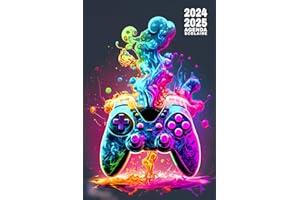 Agenda Scolaire 2024 2025 gamer: Soyez le maître incontesté de votre temps, atteignez vos objectifs académiques avec aisance grâce à notre Planificateur Journalier au format A5