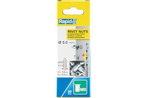Rapid Blindnitmutter M5, 0,5-2,5 mm Greppvidd, 20-pack | Nitas fast där man endast kommer åt en sida, kan enkelt lossas vid b