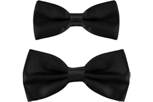 DonDon pajarita padre-hijo con look a juego, ya atada y ajustable