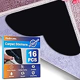 Kadrama [16Pcs] Rug Grippers for Laminate Floor, Anti Slip Rug Underlay for Hard Floors, Underlay Rug Stickers Non Slip Mat, 