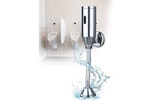 KENSYUINT Automatischer Urinal Spülventil Sensor Wandmontage Intelligentes Berührungsloses Urinalspüler Spülset Badezimmer Wasser Auto Urinal Intelligent Sensor Urinal Ventil Vollautomatisches (Ohne Akku)