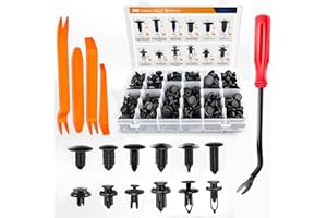 Gooacc 240Pcs Bumper Retainer Clips Car Plastic Rivets Fasteners Push Retainer Kit Most Popular Sizes Auto Push Pin Rivets Set -Door Trim Panel Fender Clips For Gm Ford Toyota Honda Chrysler