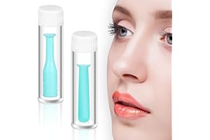 Fiada 2 Pieces Silicone Contact Lens Inserter Hard and Soft Contact Lens Inserter Remover Daily Contact Lens Suction Holder Plunger with Storage Case for Home Travel (Green)