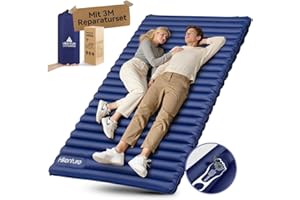 HIKENTURE materassino da campeggio ultraleggero con doppio materassino gonfiabile per 2 persone, materasso ad aria