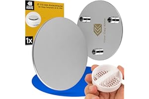 YOUR DAY MATE Stainless Steel Cover and Hair Strainer Set for Shower Drain, Diameter 115 mm, Compatible with Viega Tempoplex Drain Fitting from Year of Manufacture 2006, Lid for Shower Tray with Drain Hole Diameter