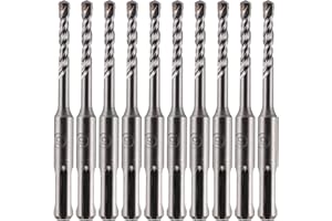 RENNIE TOOL COMPANY 10 Pack Of - 5.5mm x 110mm Long SDS Plus Hammer Drill Bits, Professional Tungsten Carbide Tipped Masonry Drill Bit For Brick, Concrete, Stone, Granite. 5.5mm SDS Drill Bit