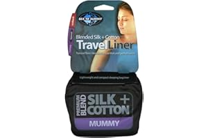 CAMELBAK SEATO SUMMIT ASLKCTNMUMMYNB Saco sábana Seda/algodón Momia Azul Marino, Adultos Unisex, Navy, 185 x 92 cm