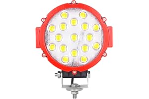 ‎AUXTINGS AUXTINGS 17,8 cm Zoll 2 Pcs 51W Spot LED Light Bar Offroad fahren Lichter Licht für Auto LKW Pickup SUV UTV (rot)