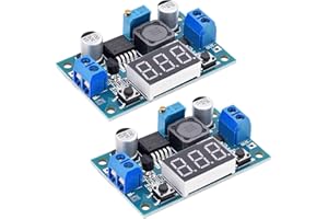 DUBEUYEW DC-DC Buck Converter avec Affichage LED Voltmètre Convertisseur Abaisseur DC-DC 4.0-40V à 1.25-37V 2A Tension Réglable Carte Abaisseur Module d'alimentation (2 Pcs)