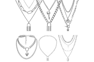 6 Stycken Halsband, Punk-kedjelänk, Set med Punk-kedjelänk, för Presentaktiviteter, Bröllop, Anställdas välsignelser, Fester
