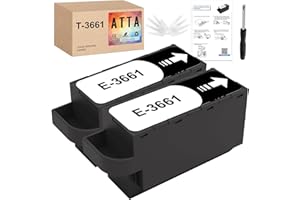 ATTA 2 Pack T3661 Maintenance Box Replacement for Epson Maintenance Tank E-3661 C13T366100, Work with XP-8500 XP-8505 XP-8600 XP‑8605 XP-15000 XP-6000 XP-6001 XP-6005 XP-6100 XP-6105 XP-970