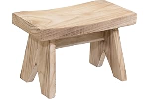 Spetebo Banc de fleurs rectangulaire en bois naturel - 40x25 cm - Support pour plantes en pot - Pour jardin, balcon et décoration