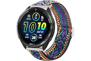 Blueshaweu für Garmin Forerunner 965 Smartwatch armband Einstellbar Stoff Armbänder, Weich und Dehnbar Elastizität Ersatzband für Garmin Forerunner 965 /Forerunner 265 46mm Smartwatch